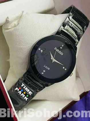 NRA11 Black Stainless Steel Watch with RAOLIAS Hands for Men